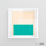 Cargar imagen en el visor de la galería, Cuadro Abstracto Minimal Sunset Menta