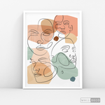 Cargar imagen en el visor de la galería, Cuadro Face Line Mujeres