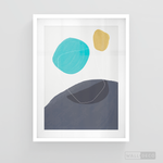 Cargar imagen en el visor de la galería, Cuadro Abstracto Nórdico Azul Tres