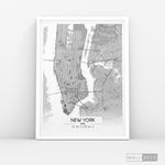 Cargar imagen en el visor de la galería, Cuadro New York Map Blanco