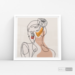 Cargar imagen en el visor de la galería, Cuadro Mujer Line Art