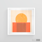 Cargar imagen en el visor de la galería, Cuadro Abstracto Minimal Sunset Orange