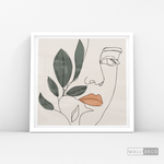 Cargar imagen en el visor de la galería, Cuadro Face Line Botánico