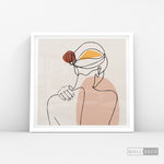 Cargar imagen en el visor de la galería, Cuadro Mujer Line Art Dos