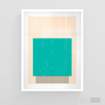 Cargar imagen en el visor de la galería, Cuadro Abstracto Minimal Sunset Menta