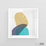 Cargar imagen en el visor de la galería, Cuadro Abstracto Nórdico Azul Uno