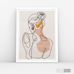 Cargar imagen en el visor de la galería, Cuadro Mujer Line Art