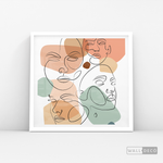 Cargar imagen en el visor de la galería, Cuadro Face Line Mujeres