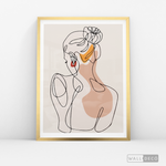 Cargar imagen en el visor de la galería, Cuadro Mujer Line Art