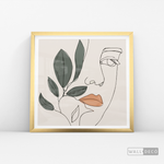 Cargar imagen en el visor de la galería, Cuadro Face Line Botánico