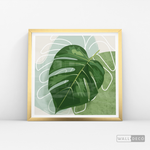 Cargar imagen en el visor de la galería, Cuadro Botánico Monstera Tropical