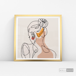 Cargar imagen en el visor de la galería, Cuadro Mujer Line Art