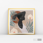 Cargar imagen en el visor de la galería, Cuadro Mujer Afro Tulipanes