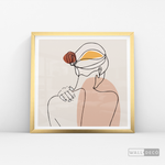 Cargar imagen en el visor de la galería, Cuadro Mujer Line Art Dos