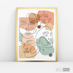 Cargar imagen en el visor de la galería, Cuadro Face Line Mujeres