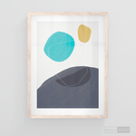 Cargar imagen en el visor de la galería, Cuadro Abstracto Nórdico Azul Tres