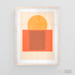 Cargar imagen en el visor de la galería, Cuadro Abstracto Minimal Sunset Orange