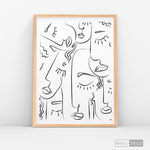 Cargar imagen en el visor de la galería, Cuadro Minimalista Faces Lines