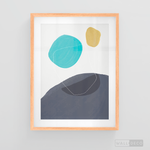 Cargar imagen en el visor de la galería, Cuadro Abstracto Nórdico Azul Tres