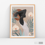 Cargar imagen en el visor de la galería, Cuadro Mujer Afro Tulipanes