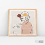 Cargar imagen en el visor de la galería, Cuadro Mujer Line Art Dos