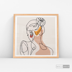 Cargar imagen en el visor de la galería, Cuadro Mujer Line Art