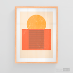 Cargar imagen en el visor de la galería, Cuadro Abstracto Minimal Sunset Orange