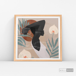 Cargar imagen en el visor de la galería, Cuadro Mujer Afro Tulipanes