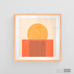 Cargar imagen en el visor de la galería, Cuadro Abstracto Minimal Sunset Orange