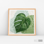 Cargar imagen en el visor de la galería, Cuadro Botánico Monstera Tropical