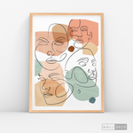 Cargar imagen en el visor de la galería, Cuadro Face Line Mujeres