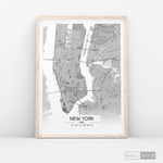 Cargar imagen en el visor de la galería, Cuadro New York Map Blanco