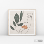 Cargar imagen en el visor de la galería, Cuadro Face Line Botánico
