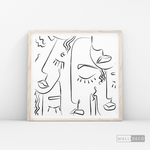 Cargar imagen en el visor de la galería, Cuadro Minimalista Faces Lines