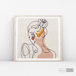 Cargar imagen en el visor de la galería, Cuadro Mujer Line Art