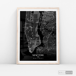 Cargar imagen en el visor de la galería, Cuadro New York Map Negro