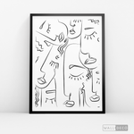 Cargar imagen en el visor de la galería, Cuadro Minimalista Faces Lines