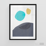 Cargar imagen en el visor de la galería, Cuadro Abstracto Nórdico Azul Tres