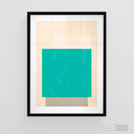 Cargar imagen en el visor de la galería, Cuadro Abstracto Minimal Sunset Menta