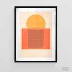 Cargar imagen en el visor de la galería, Cuadro Abstracto Minimal Sunset Orange