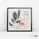 Cargar imagen en el visor de la galería, Cuadro Face Line Botánico