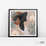 Cargar imagen en el visor de la galería, Cuadro Mujer Afro Tulipanes