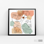 Cargar imagen en el visor de la galería, Cuadro Face Line Mujeres