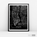 Cargar imagen en el visor de la galería, Cuadro New York Map Negro