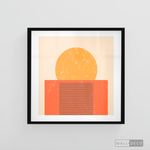 Cargar imagen en el visor de la galería, Cuadro Abstracto Minimal Sunset Orange