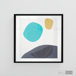 Cargar imagen en el visor de la galería, Cuadro Abstracto Nórdico Azul Tres