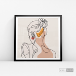 Cargar imagen en el visor de la galería, Cuadro Mujer Line Art