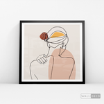 Cargar imagen en el visor de la galería, Cuadro Mujer Line Art Dos