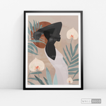 Cargar imagen en el visor de la galería, Cuadro Mujer Afro Tulipanes