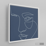 Cargar imagen en el visor de la galería, Cuadro Face Lines Azul Dos
